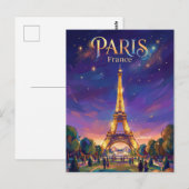 Eiffel Tower France Postkarte (Vorne/Hinten)