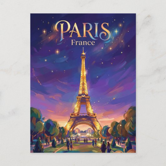 Eiffel Tower France Postkarte (Vorderseite)