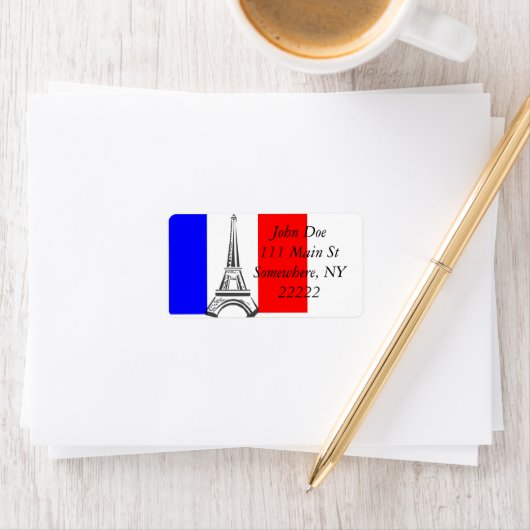 Eiffel Tower Frankreich Adressaufkleber (Insitu)