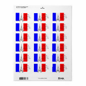 Eiffel Tower Frankreich Adressaufkleber (Vorne)