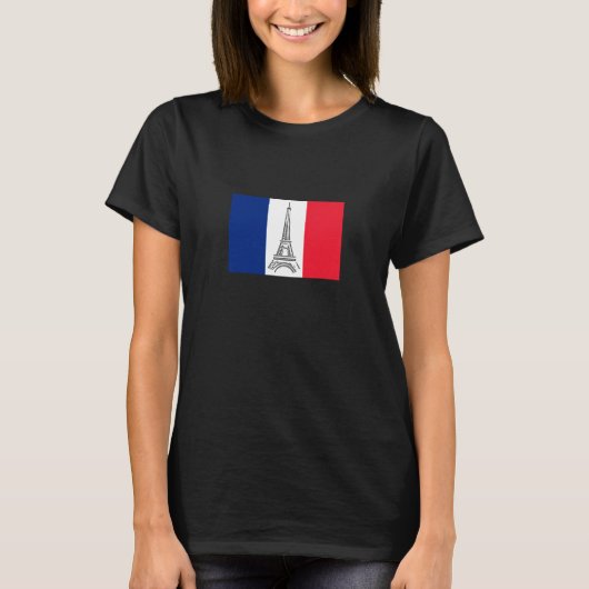 Eiffel Tower Französischer T - Shirt (Vorderseite)
