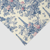 Eiffel Tower French Toile De Jouy Blue Decoupage Seidenpapier (Ausschnitt)