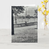 Eiffel Tower Friendship Karte (Gelbe Blume)