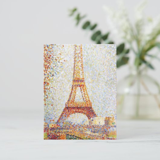 Eiffel Tower Georges Pierre Seurat Postkarte (Stehend Vorderseite)