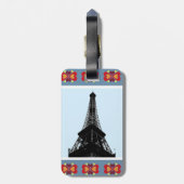 Eiffel Tower Gepäckanhänger (Rückseite vertikal)
