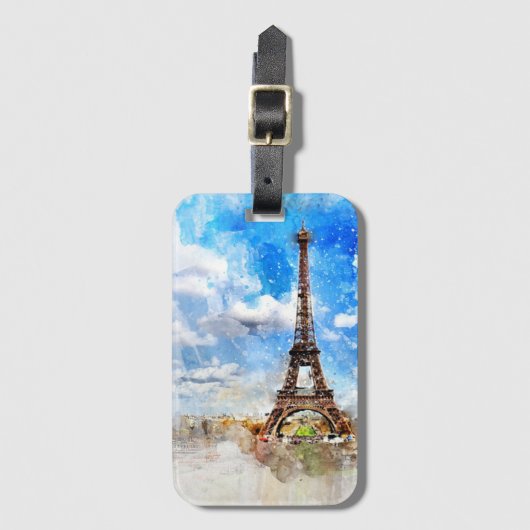 Eiffel Tower Gepäckanhänger (Vorderseite Vertikal)