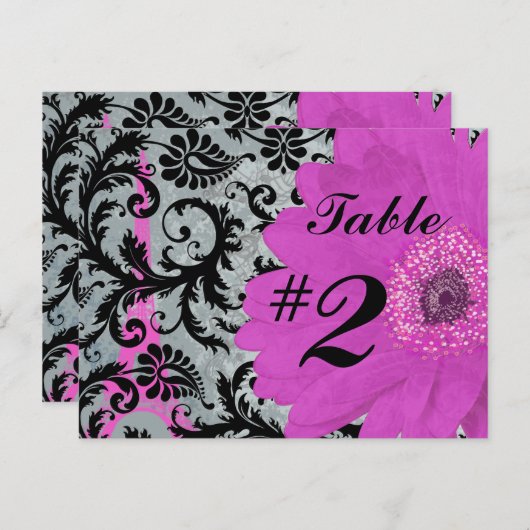 Eiffel Tower Gerber Tischnummer Cards (Vorne/Hinten)