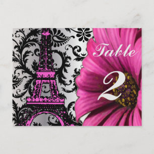 Eiffel Tower Gerber Tischnummer Cards