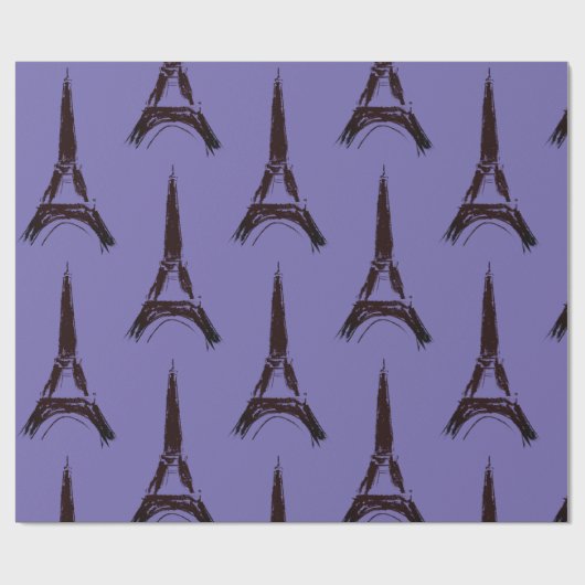 Eiffel Tower Geschenkpapier (Flach)