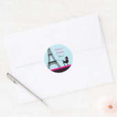 Eiffel Tower Girl Birthday Favor Sticker (Umschlag)