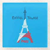 Eiffel Tower Glasuntersetzer (Vorderseite)