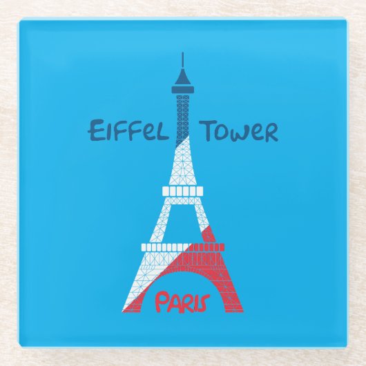 Eiffel Tower Glasuntersetzer (Vorderseite)