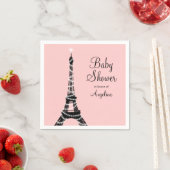 Eiffel Tower Glitzern Babydusche Napkin Serviette (Beispiel)