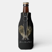 Eiffel Tower | Goldene Inschriftenkunde Paris im H Flaschenkühler (Flasche Rückseite)