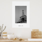 Eiffel Tower Greyscale Poster (Küche)