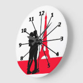 Eiffel Tower Große Wanduhr (Winkel)