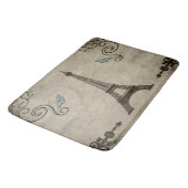 Eiffel Tower Grunge Bath Mat Badematte (Schrägansicht)