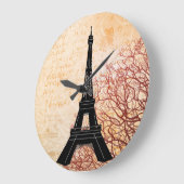 Eiffel Tower Grunge Wall Clock Große Wanduhr (Winkel)