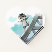 Eiffel Tower Heart Shaped Notebook Notizblock (Rückseite)