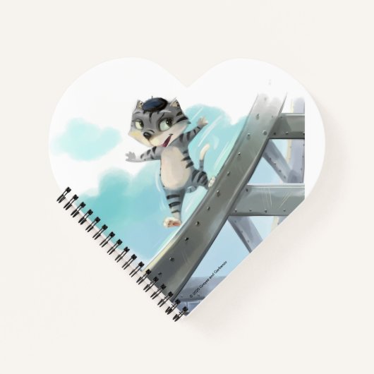 Eiffel Tower Heart Shaped Notebook Notizblock (Vorderseite)