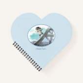 Eiffel Tower Heart Shaped Notebook - Spaß Notizblock (Vorderseite)