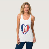 Eiffel Tower Heart Tank Top (Vorderseite Vollansicht)
