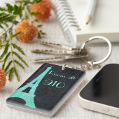 Eiffel Tower Hotel Zimmernummer Schlüsselanhänger (Vorderseite rechts)