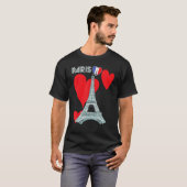 Eiffel Tower I Love Paris France Souvenir French T-Shirt (Vorne ganz)