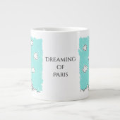 Eiffel Tower Illustration benutzerdefinierte Text- Jumbo-Tasse (Vorderseite)