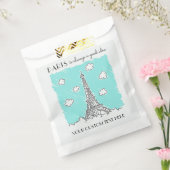 Eiffel Tower Illustration - benutzerdefinierter Te Geschenktütchen (Versiegelt)