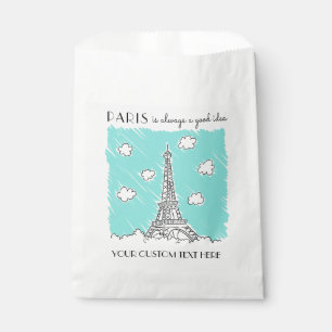 Eiffel Tower Illustration - benutzerdefinierter Te Geschenktütchen