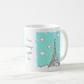 Eiffel Tower Illustration - Tasse für benutzerdefi (VorderseiteRechts)