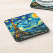 Eiffel Tower Impressionismus Getränkeuntersetzer (Linke Seite)