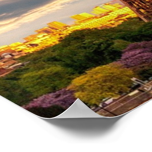 eiffel tower in paris, the city of love poster (Ecke)