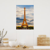 eiffel tower in paris, the city of love poster (Küche)