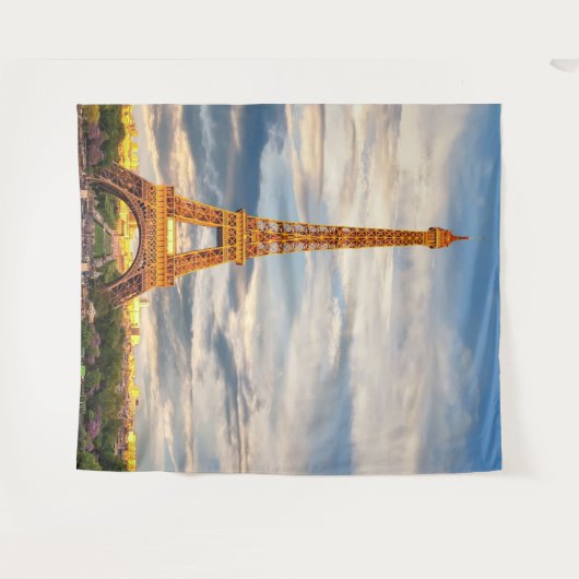 eiffel tower in paris, the city of love wandteppich (Vorderseite (Horizontal))