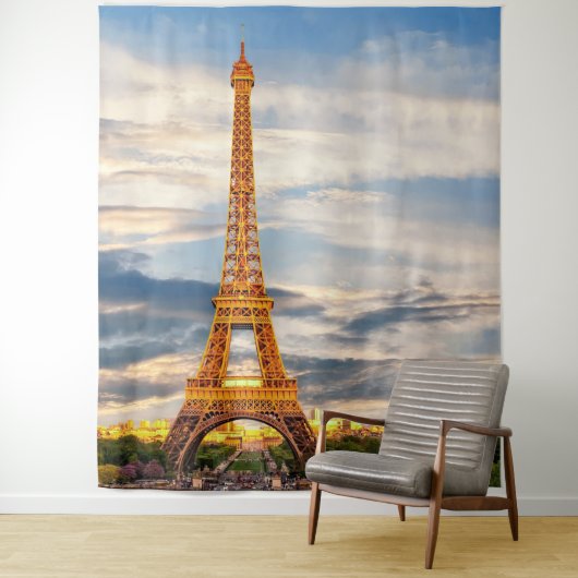 eiffel tower in paris, the city of love wandteppich (Beispiel)