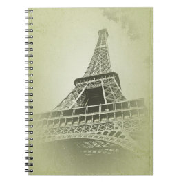 Eiffel Tower in sepia tone Notizblock