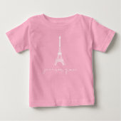 Eiffel Tower Je Ne Sais Quoi Niedlich rosa Baby T-shirt (Vorderseite)