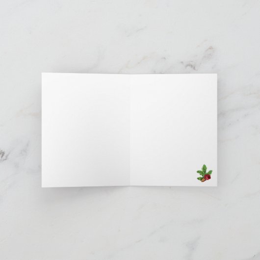 Eiffel Tower Joyeux Weihnachten Weihnachten Dankeskarte (Innenseite)