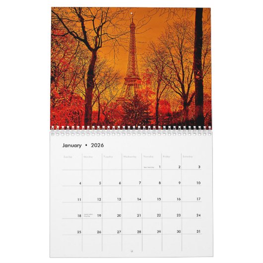 EIFFEL TOWER-Kalender Kalender (Jan 2026)