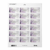 Eiffel Tower Lavender Romance Wedding Adressaufkleber (Vorne)