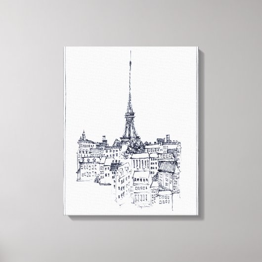 Eiffel Tower Leinwanddruck (Vorderseite)