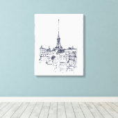 Eiffel Tower Leinwanddruck (Insitu (Holzboden))