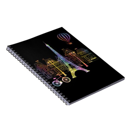 Eiffel Tower Liebe France Women Paris Notizblock (Rechte Seite)