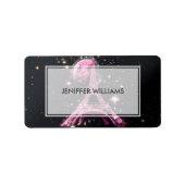 Eiffel Tower Night Moon Adressaufkleber (Vorne)