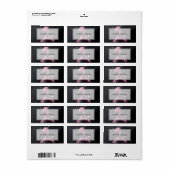 Eiffel Tower Night Moon Adressaufkleber (Vorne)