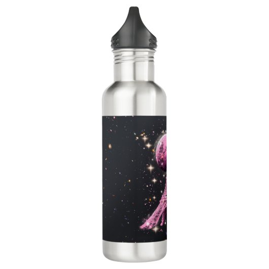 Eiffel Tower Night Moon           Edelstahlflasche (Links)