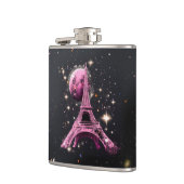 Eiffel Tower Night Moon Flachmann (Links)