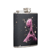 Eiffel Tower Night Moon Flachmann (Rechts)